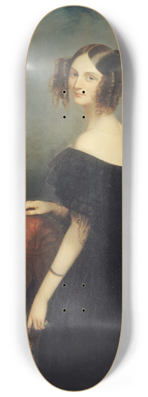 Claude Marie Dubufe - Portrait de la duchesse de Valenay, comtesse de Talleyrand-Prigord 8.25 inch art skate deck