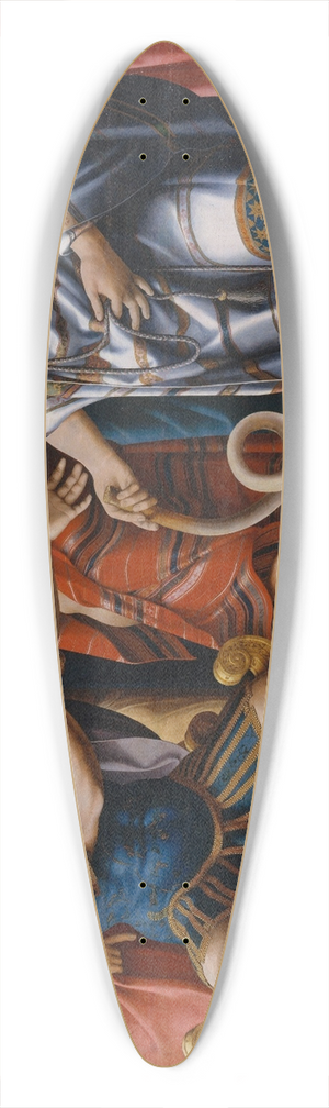 Master of the Dinteville Allegory - Moses and Aaron before Pharaoh; An Allegory of the Dinteville Family 39.3 inch art pintail longboard deck