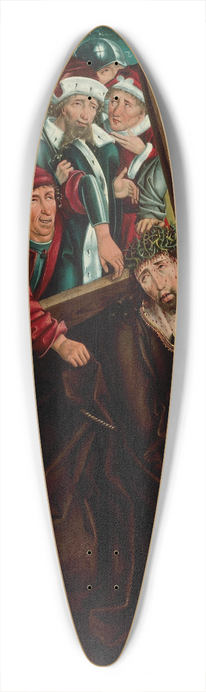 Master of the Freising Visitation - Christ Carrying the Cross 39.3 inch art pintail longboard deck