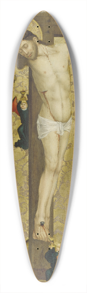 Master Of The Middle Rhine - The Crucifixion with Mary and Saint John the Evangelist 39.3 inch art pintail longboard deck
