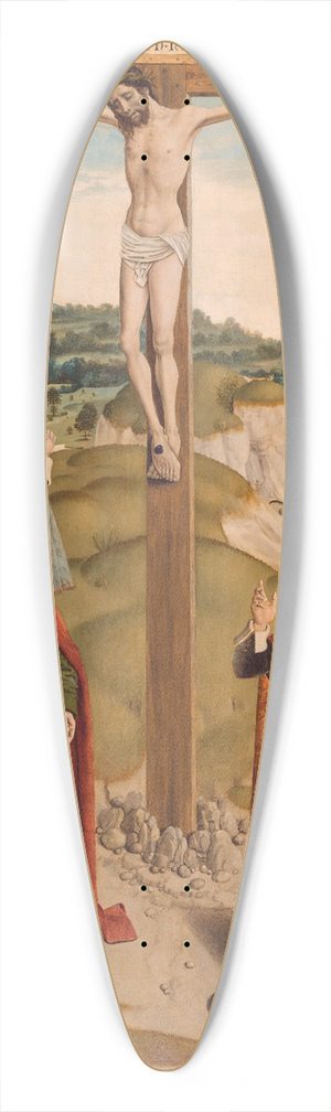 Master of the Tiburtine - Sibyl Crucifixion 39.3 inch art pintail longboard deck