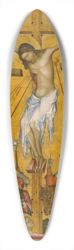 Master of Vy Brod - The Crucifixion of Christ (Kaufmann Crucifixion) 39.3 inch art pintail longboard deck
