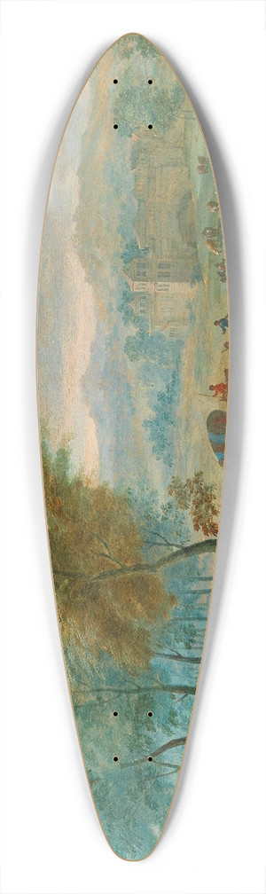 Mathys Schoevaerdts - A wide landscape with travellers 39.3 inch art pintail longboard deck