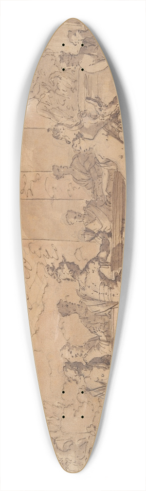 Mattheus Terwesten - The Banquet of Aeneas andDido 39.3 inch art pintail longboard deck