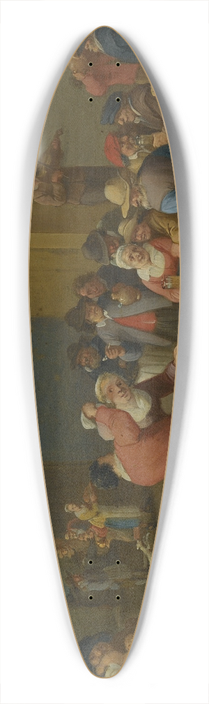 Mattheus van Helmont - A Tavern Interior With Drinking And Dancing Peasants 39.3 inch art pintail longboard deck