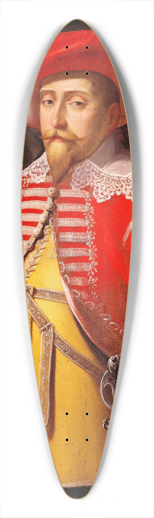 Matthus Merian the elder - Gustavus Adolphus of Sweden (1594-1632) 39.3 inch art pintail longboard deck