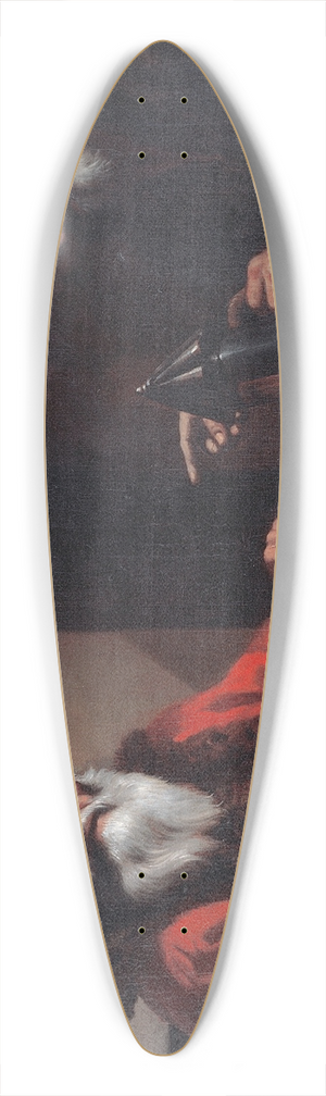 Mattia Preti - Diogenes and Plato 39.3 inch art pintail longboard deck