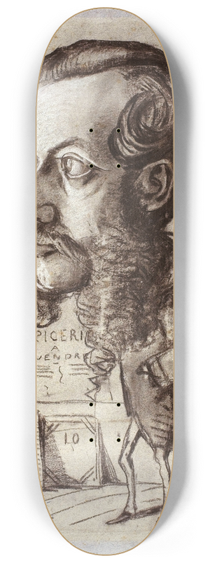 Claude Monet - Caricature of Lon Manchon 8.25 inch art skate deck Claude Monet - Caricature of Lon Manchon 8.25 inch art skate deck
