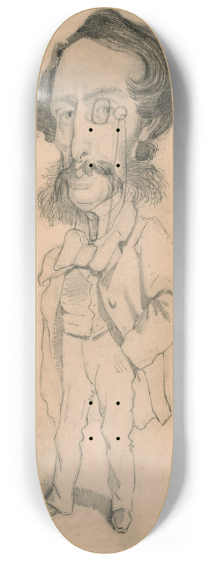 Claude Monet - Caricature of Mario Uchard 8.25 inch art skate deck Claude Monet - Caricature of Mario Uchard 8.25 inch art skate deck