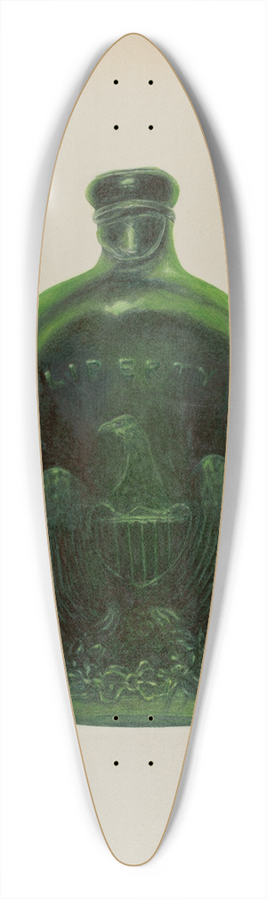 Maud M. Holme - Liberty Bottle 39.3 inch art pintail longboard deck