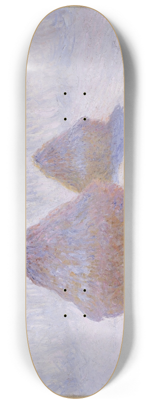 Claude Monet - Haystacks (Effect of Snow and Sun) 8.25 inch art skate deck