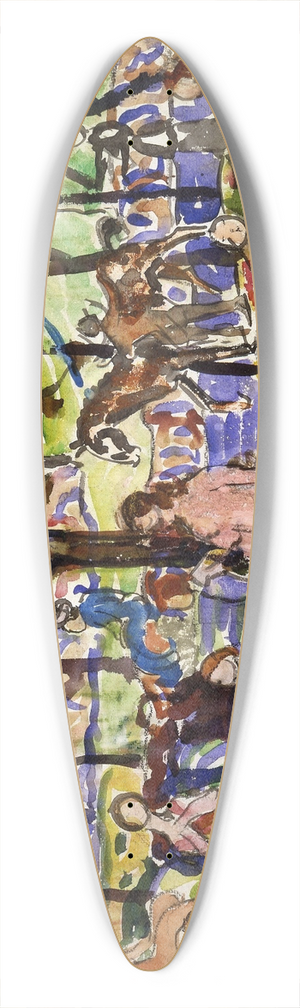 Maurice Prendergast - Park Scene 39.3 inch art pintail longboard deck