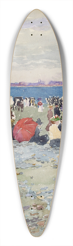 Maurice Prendergast - Revere Beach 39.3 inch art pintail longboard deck