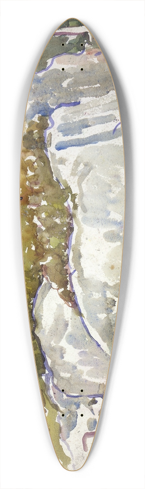 Maurice Prendergast - Rocks, Maine 39.3 inch art pintail longboard deck