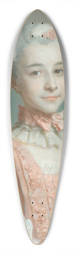 Maurice-Quentin de La Tour - Portrait of a lady wearing a pink dress 39.3 inch art pintail longboard deck