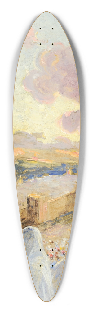 Maurice Romberg de Vaucorbeil - The Sultan Going Out 39.3 inch art pintail longboard deck