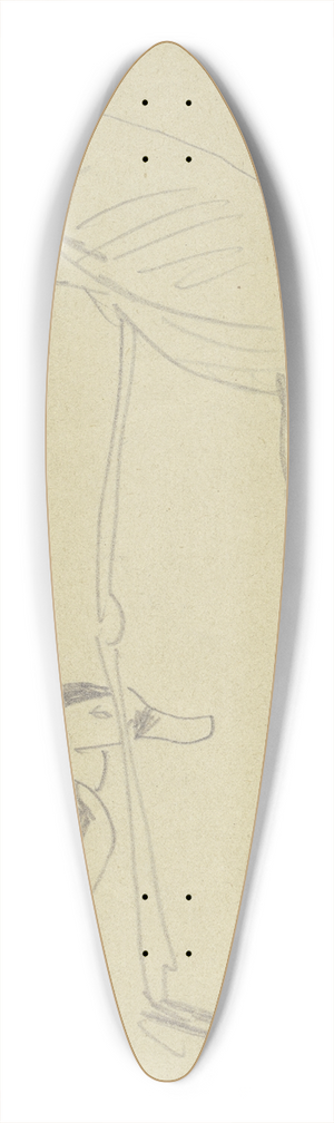 Max Beckmann - A flamingo and a duck 39.3 inch art pintail longboard deck