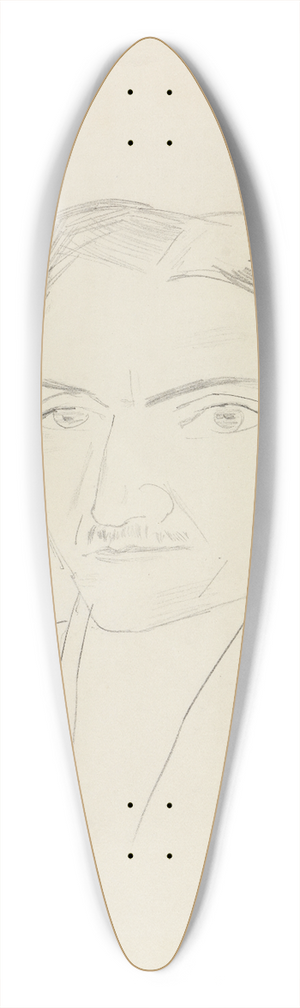 Max Beckmann - Bildnis Fritz Wichert 39.3 inch art pintail longboard deck Max Beckmann - Bildnis Fritz Wichert 39.3 inch art pintail longboard deck