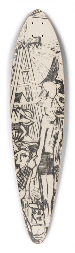 Max Beckmann - Der groe Mann 39.3 inch art pintail longboard deck Max Beckmann - Der groe Mann 39.3 inch art pintail longboard deck