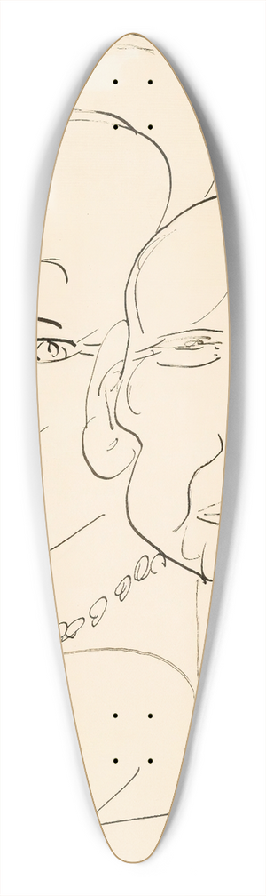 Max Beckmann - Gelchter (Laughter) 39.3 inch art pintail longboard deck