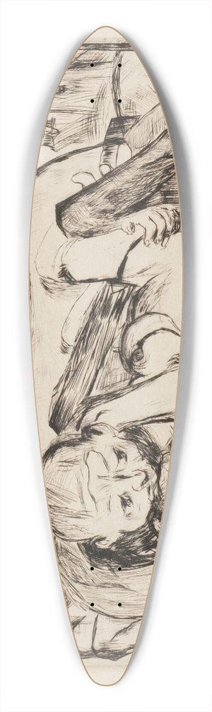 Max Beckmann - Gesichter Pl.06 39.3 inch art pintail longboard deck