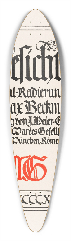 Max Beckmann - Gesichter Pl.11 39.3 inch art pintail longboard deck