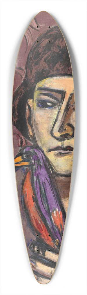 Max Beckmann - Mann mit Vogel 39.3 inch art pintail longboard deck