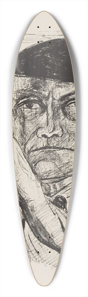Max Beckmann - Self-Portrait 39.3 inch art pintail longboard deck