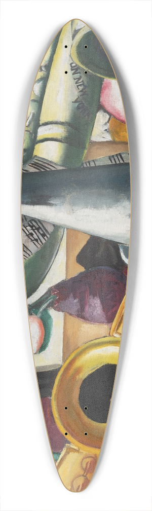 Max Beckmann - Still Life with Saxophones 39.3 inch art pintail longboard deck