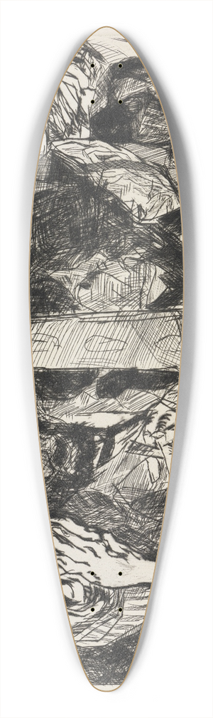 Max Beckmann - Strae II 39.3 inch art pintail longboard deck