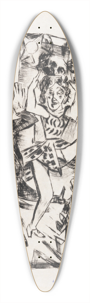 Max Beckmann - Tauentzienpalast 39.3 inch art pintail longboard deck