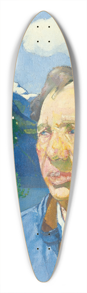 Max Buri - Farmer In Front Of Lakescape 39.3 inch art pintail longboard deck