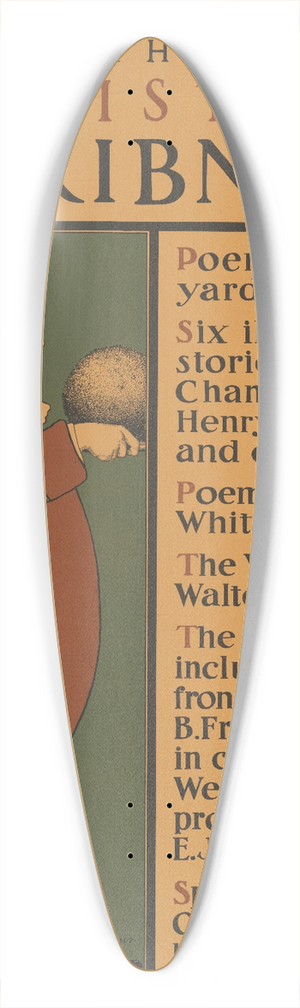 Maxfield Parrish - The Christmas Scribners 39.3 inch art pintail longboard deck