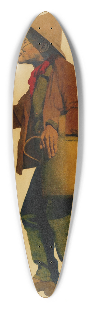 Maxfield Parrish - The Gardener 39.3 inch art pintail longboard deck