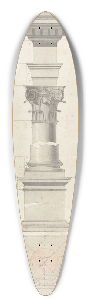 Maximilian Hardmuth - Design for a column in Roman order 39.3 inch art pintail longboard deck