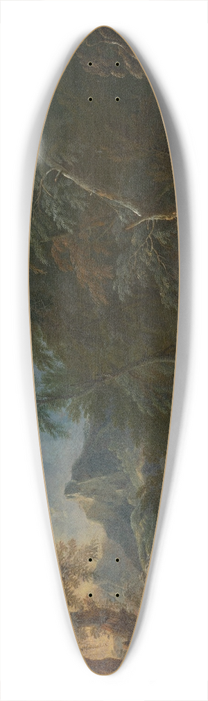 Maximilian Joseph Schinnagl - Waldlandschaft Abend 39.3 inch art pintail longboard deck