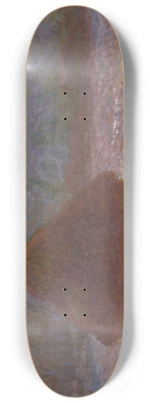 Claude Monet - Stack of Wheat (Thaw, Sunset) 8.25 inch art skate deck