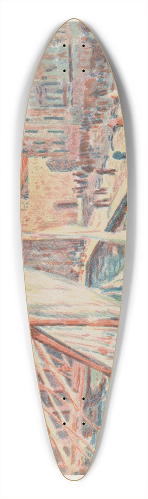 Maximilien Luce - Saint-Tropez 39.3 inch art pintail longboard deck