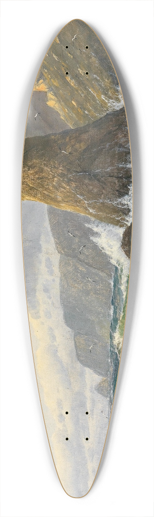 Max Jensen - A Seascape with Steamer on the Horizon 39.3 inch art pintail longboard deck