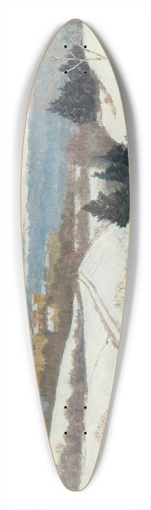 Max Kahrer - View of Klosterneuburg in winter 39.3 inch art pintail longboard deck
