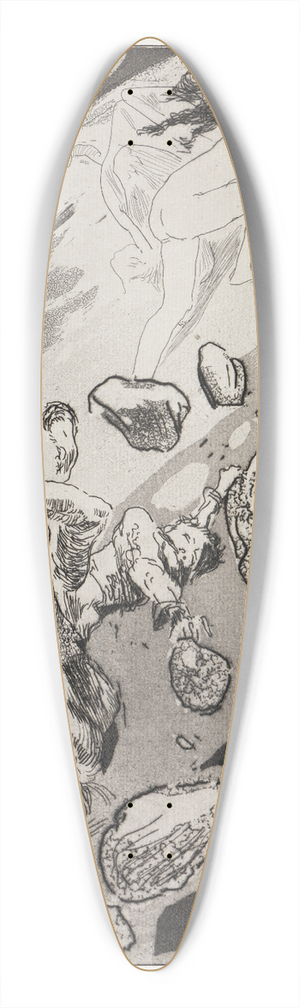 Max Klinger - Bergsturz (Zelt, Opus XIV, 1. Teil, Nr. 20) 39.3 inch art pintail longboard deck