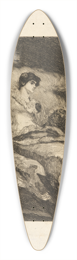 Max Klinger - Die Balldame 39.3 inch art pintail longboard deck