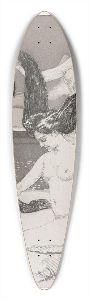Max Klinger - Die Schwne (Zelt, Opus XIV, 1. Teil, Nr. 4) 39.3 inch art pintail longboard deck