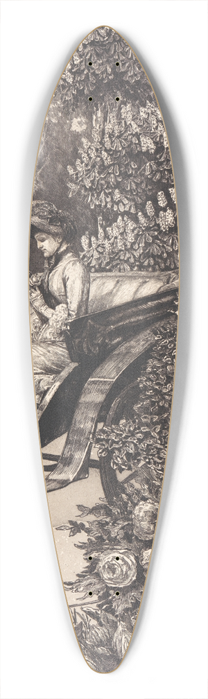 Max Klinger - First Encounter (Erste Begegnung) 39.3 inch art pintail longboard deck