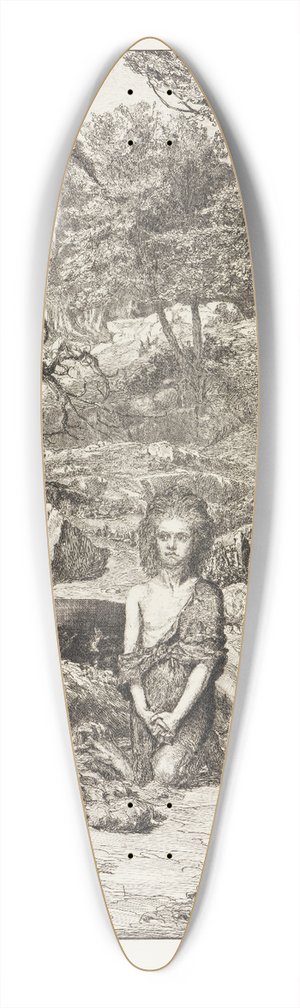 Max Klinger - Simplicius am Grabe des Einsiedlers (Intermezzi, Opus IV, Blatt 8) 39.3 inch art pintail longboard deck