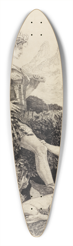 Max Klinger - Zeit und Ruhm (Vom Tode, Zweiter Theil, Opus XI, Blatt 11) 39.3 inch art pintail longboard deck