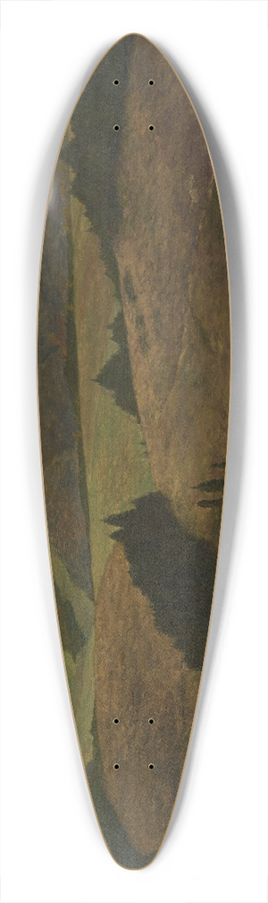 Max Lieber - Black Forest Landscape 39.3 inch art pintail longboard deck