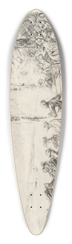 Max Liebermann - Cafe on the Havel 39.3 inch art pintail longboard deck