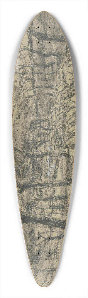 Max Liebermann - Flock of sheep on an avenue 39.3 inch art pintail longboard deck