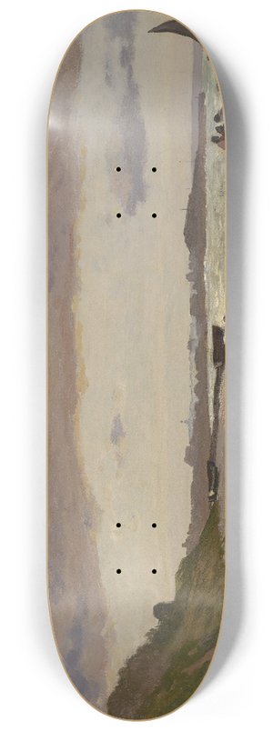 Claude Monet - The Seashore at Sainte-Adresse 8.25 inch art skate deck